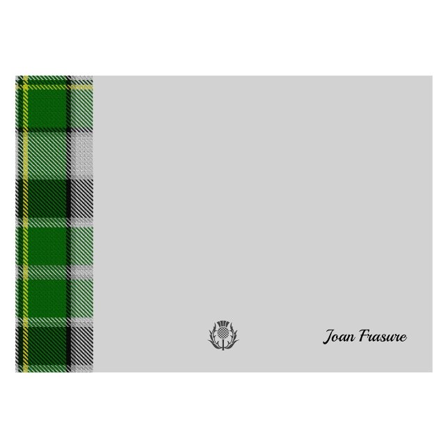 Grönt Tartan & Scottish Thistle Post-it Notes Block (Skapare uppladdad)