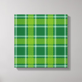 Grönt Tartan Wrapped Canvas