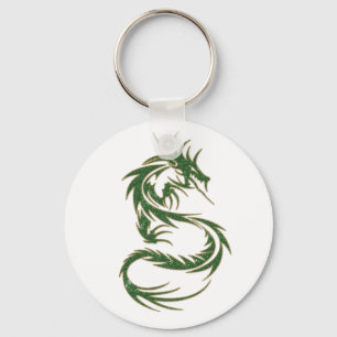 Grönt Tattoo Dragon Nyckelring