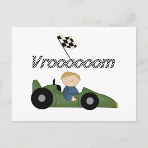 Grönt Tävling Car Vroom Tshirts och Gifts Vykort