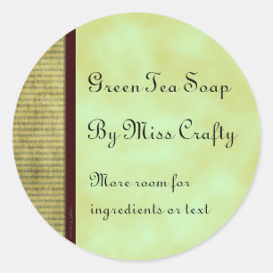 Grönt Tea Anpassningsbar Home Craft Etiketter