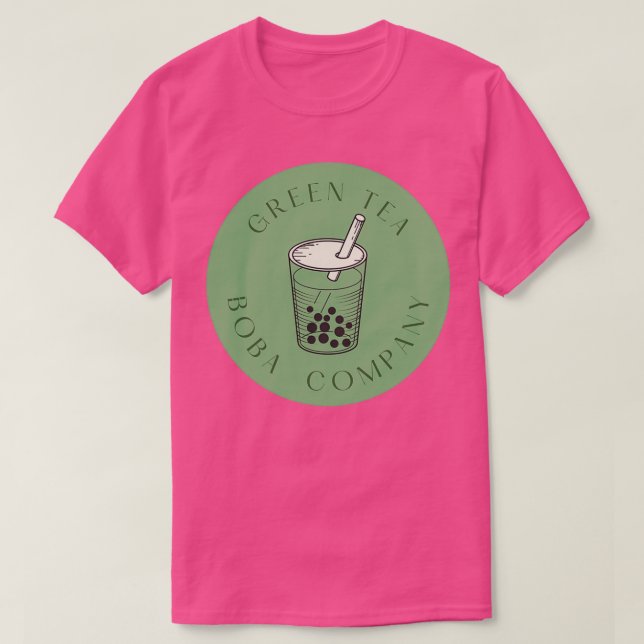 Grönt Tea Boba Company T Shirt (Design framsida)