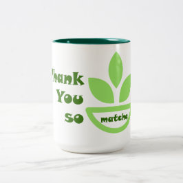 Grönt Tea Cheers: Tack So Matcha Två-Tonad Mugg