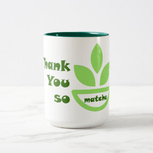 Grönt Tea Cheers: Tack So Matcha Två-Tonad Mugg