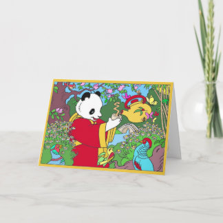 Grönt Tea-hälsningskort Kort