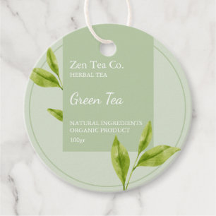 Grönt Tea Herbal Tea Business Märkre Gåvor Etiketter