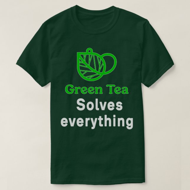 Grönt Tea Lös allt roligt T Shirt (Design framsida)