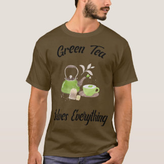 Grönt Tea löser allt Tekanna Tea kopp Teabag T Shirt