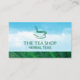 Grönt Tea Moln och Löv Visitkort