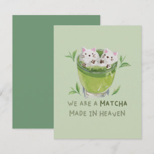 Grönt Tea Pun: Vi är en Match Made in Heaven Anteckningskort