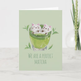 Grönt Tea Pun: Vi är en Matcha Anteckningskort