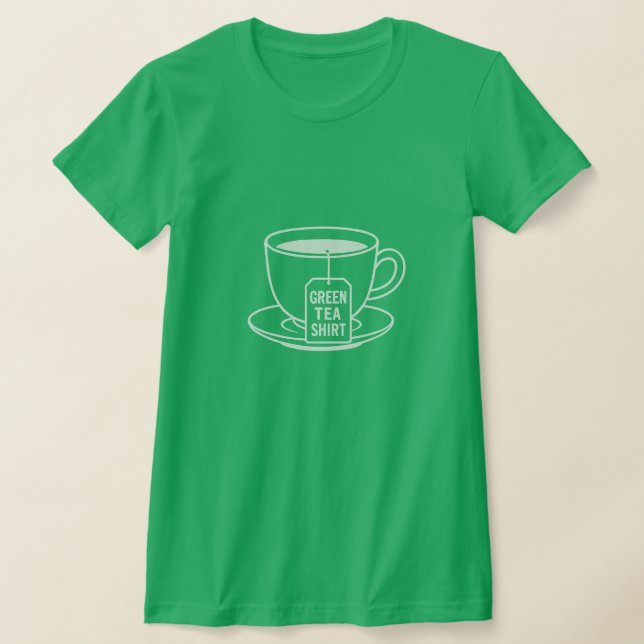 Grönt Tea Shirt - T-Shirt för GreenTea Älskare (Laydown)