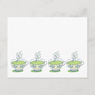 Grönt Tea-vykort Vykort
