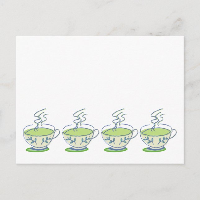 Grönt Tea-vykort Vykort (Framsida)