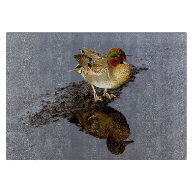 Grönt Teal Anka styckningsstyrelse (Framsidan)