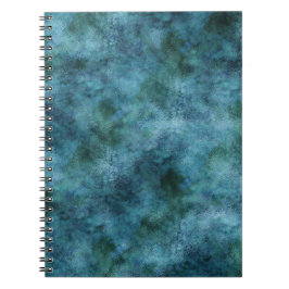 Grönt Teal Aqua Blue Earth Ocean Marble Abstrakt Anteckningsbok