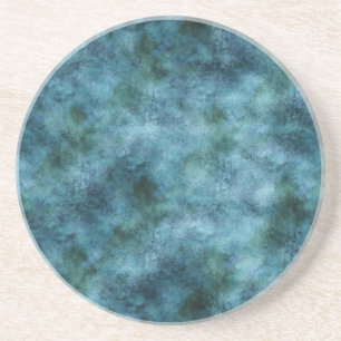 Grönt Teal Aqua Blue Earth Ocean Marble Abstrakt Underlägg