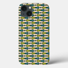 Grönt Teal Black Cream Tribal Fodral-Mate iPad Cas