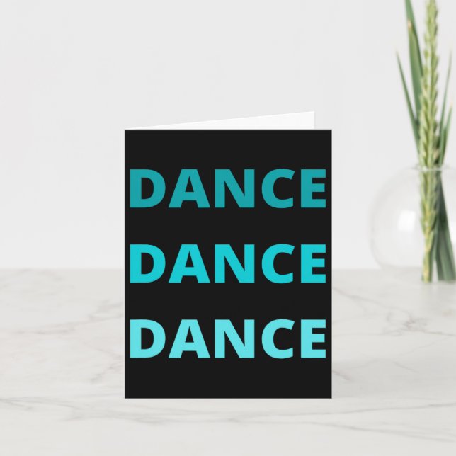 Grönt Teal Dance Dance Dance Dance Kort (Framsida)