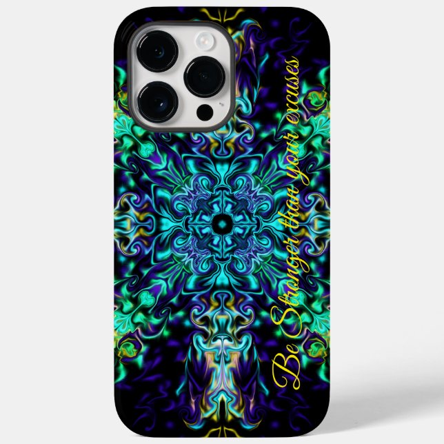 Grönt Teal Psychedelic Bohemian Mandala (Baksida)