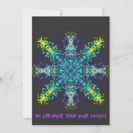 Grönt Teal Psychedelic Bohemian Mandala Inbjudningar