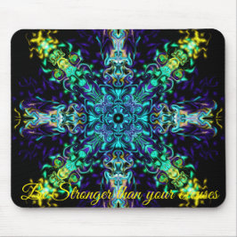 Grönt Teal Psychedelic Bohemian Mandala Musmatta