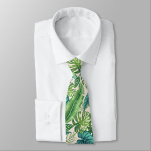 Grönt & Teal Tropical Handflatan Banana Monstera L Slips