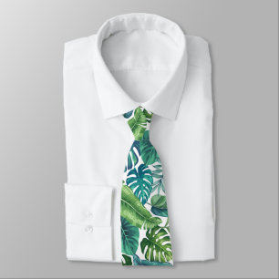 Grönt & Teal Tropical Handflatan Banana Monstera L Slips
