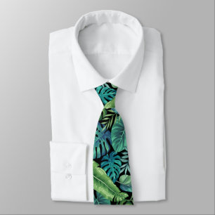 Grönt & Teal Tropical Handflatan Banana Monstera L Slips