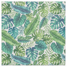 Grönt & Teal Tropical Handflatan Banana Monstera L