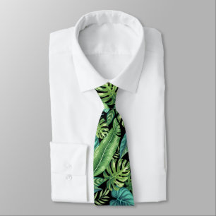 Grönt & Teal Tropical Handflatan Banana Monstera Slips