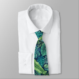 Grönt & Teal Tropical Handflatan Banana Monstera Slips