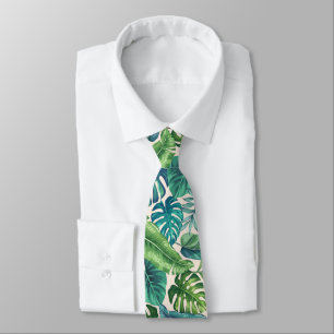 Grönt & Teal Tropical Handflatan Banana Monstera  Slips