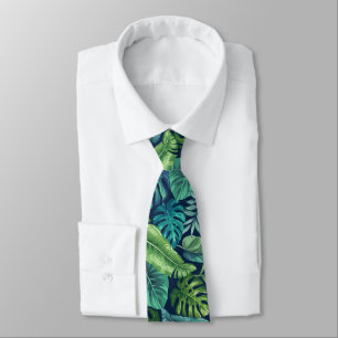 Grönt & Teal Tropical Handflatan Banana Monstera Slips