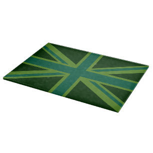 Grönt Teal Union Jack Flagga Background