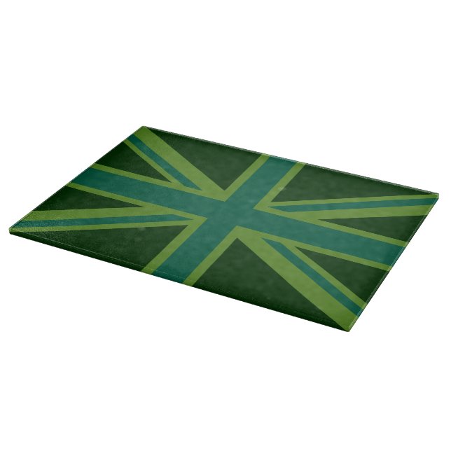 Grönt Teal Union Jack Flagga Background (Hörn)