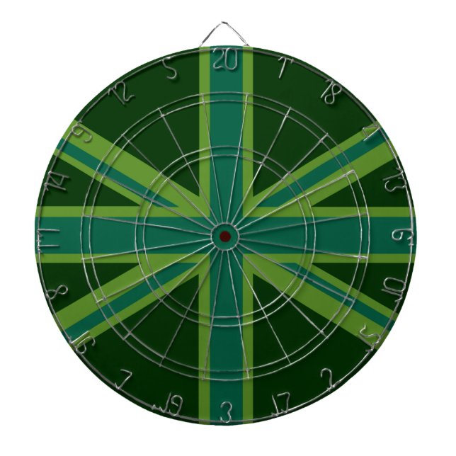 Grönt Teal Union Jack Flagga Background Piltavla (Framsidan)