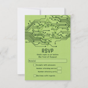 Grönt Tech Computer Circuit Board Pub Mitzvah OSA Kort