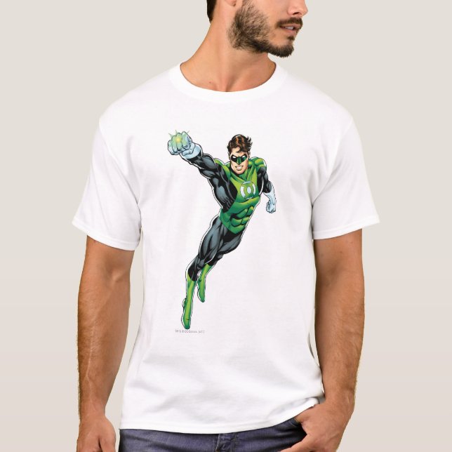 Grönt - Tecknad, Arm ut T-shirt (Framsida)