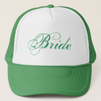 Grönt tema enkelt Bride hat Keps