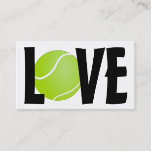 Grönt Tennis Boll KÄRLEK Visitkort