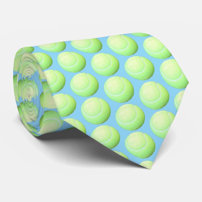 Grönt Tennis Bollar Tiled mot Light Blue Slips (Rullad)