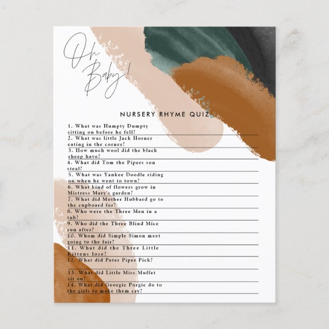 Grönt Terracotta Vattenfärgsduschspel för barn Flygblad (Framsidan)