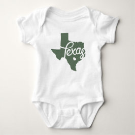 Grönt Texas Heart T Shirt