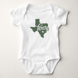 Grönt Texas Heart T Shirt