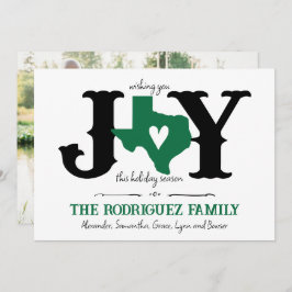 Grönt Texas JOY Photo Julkort