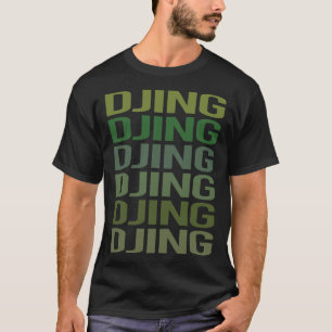 Grönt Text Djing DJ Disk Jockey Deejay T Shirt