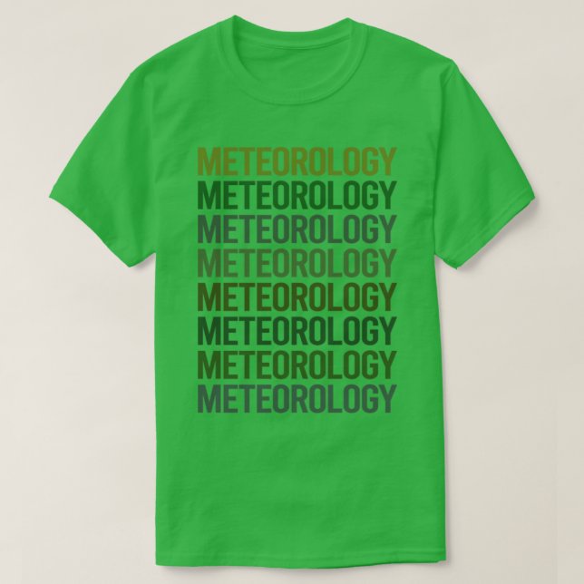 Grönt Text Meteorology Meteorolog T Shirt (Design framsida)