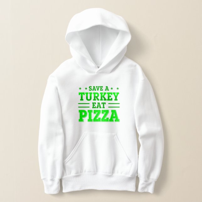 grönt thanksgiving spara-kalkonpizza t shirt (Laydown)