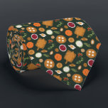 Grönt Thanksgiving Turkiet Middag Slips<br><div class="desc">Kortet och den moderna Thanksgivingens temahalsar visar kalkonmiddagen.</div>